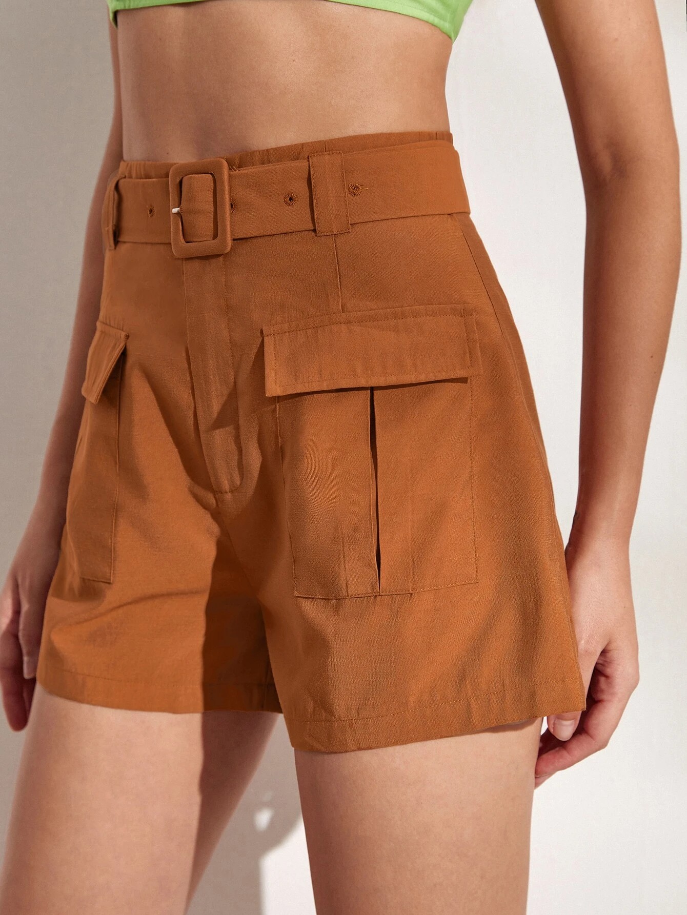 Shorts tasca con patta con cintura cargo