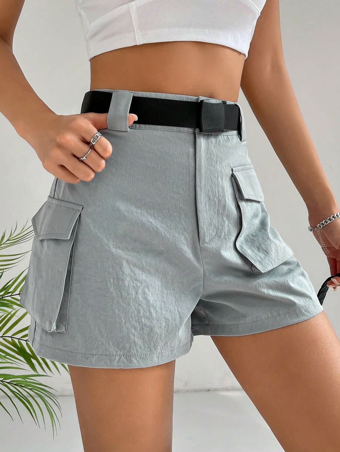 Shorts tasca laterale con patta cargo senza borsa
