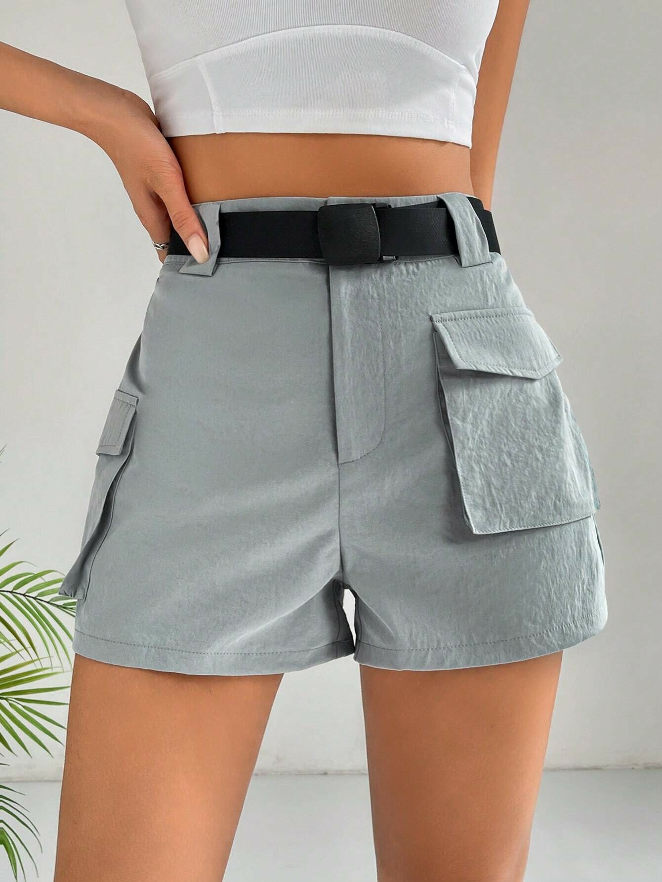 Shorts tasca laterale con patta cargo senza borsa