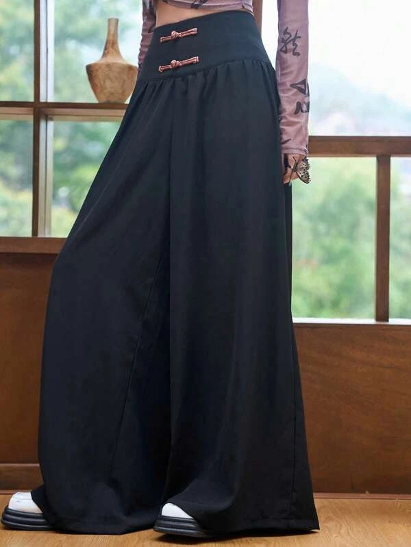 Pantaloni a gamba larga monocromatici