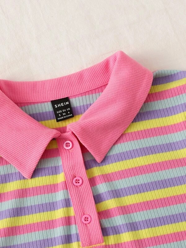 Maglietta EZwear corta righe polo