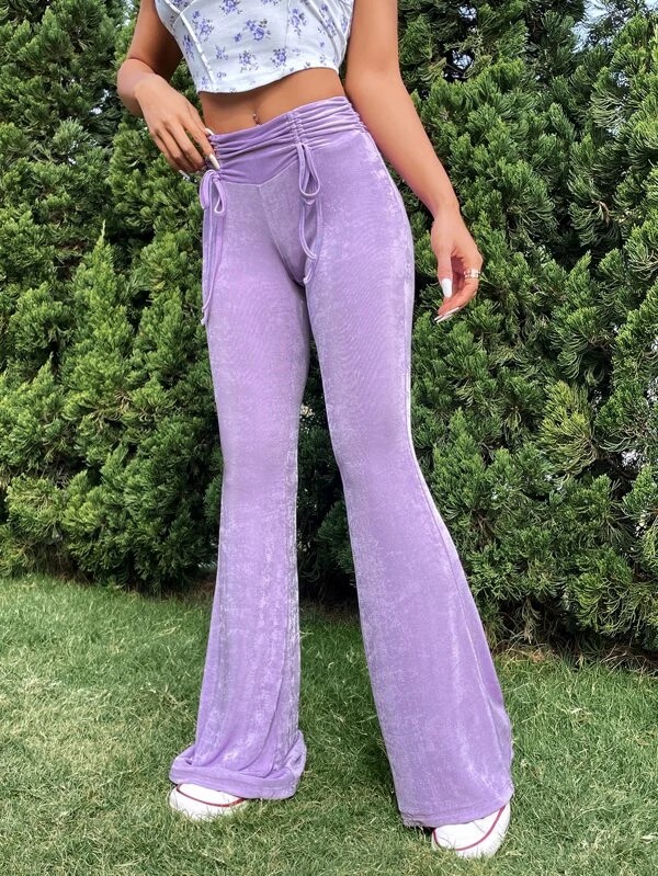 Pantaloni svasati coulisse vita