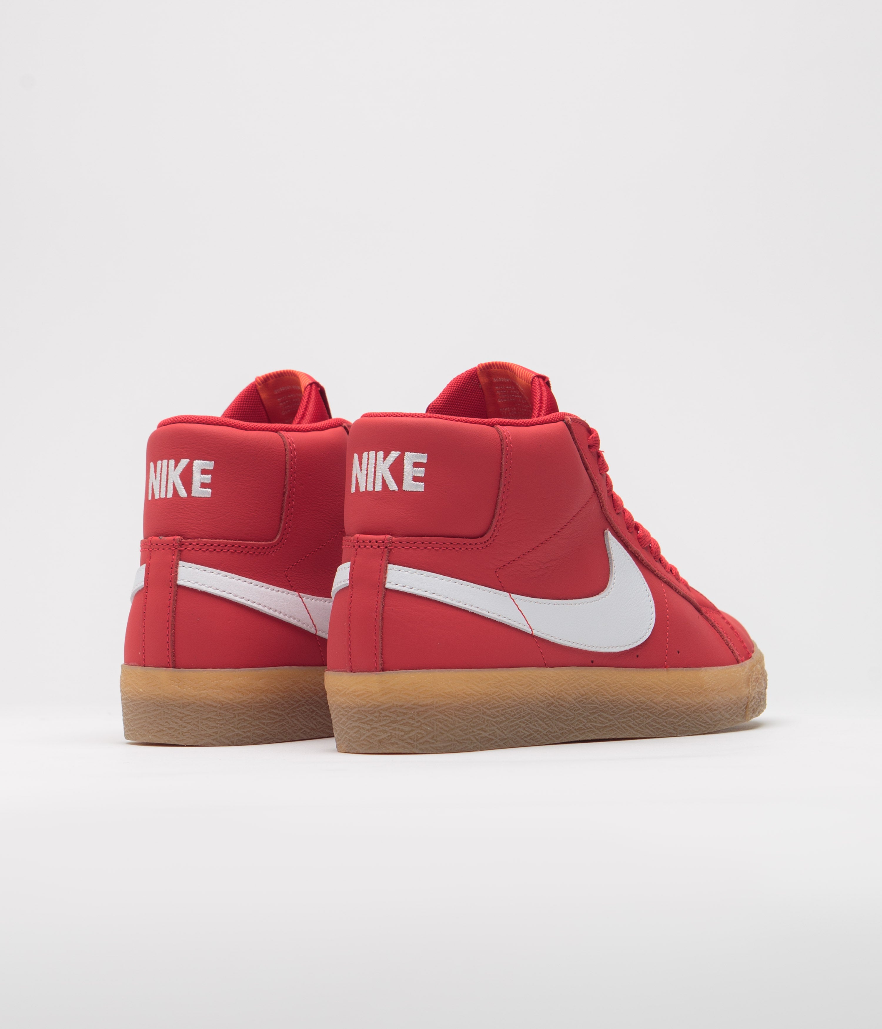 Nike SB Orange Label Blazer Mid Shoes - University Red / White - White