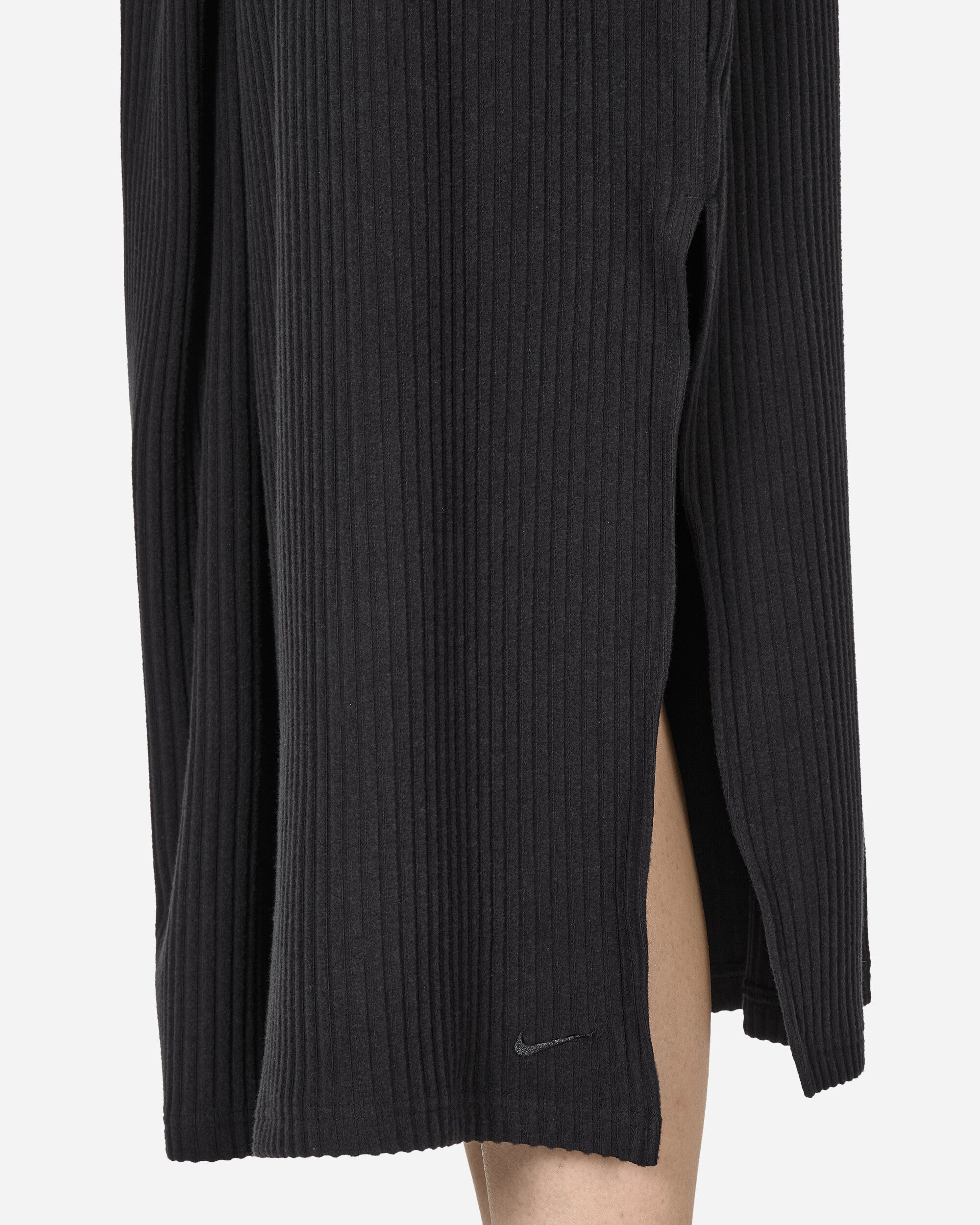 Chill Knit Ribbed Midi Skirt Black