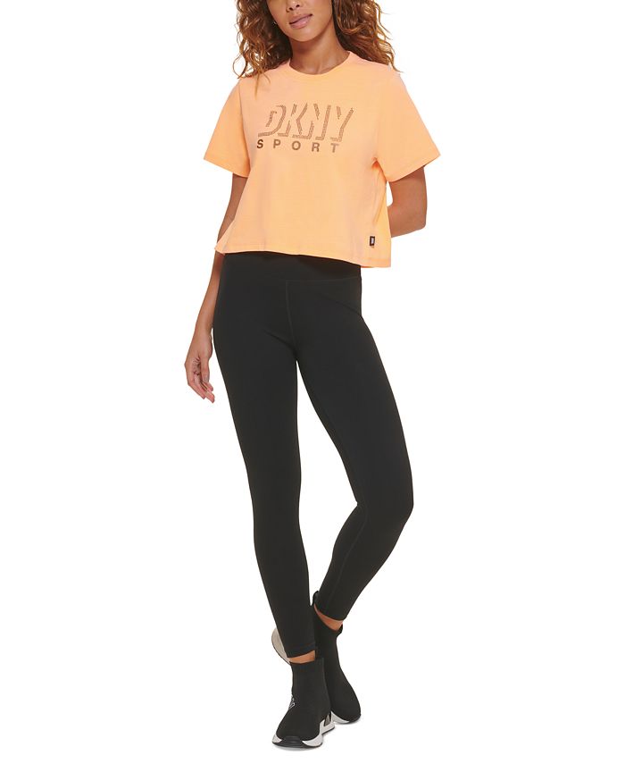Women's Performance High-Waist Metallic-Logo 7/8 Leggings
