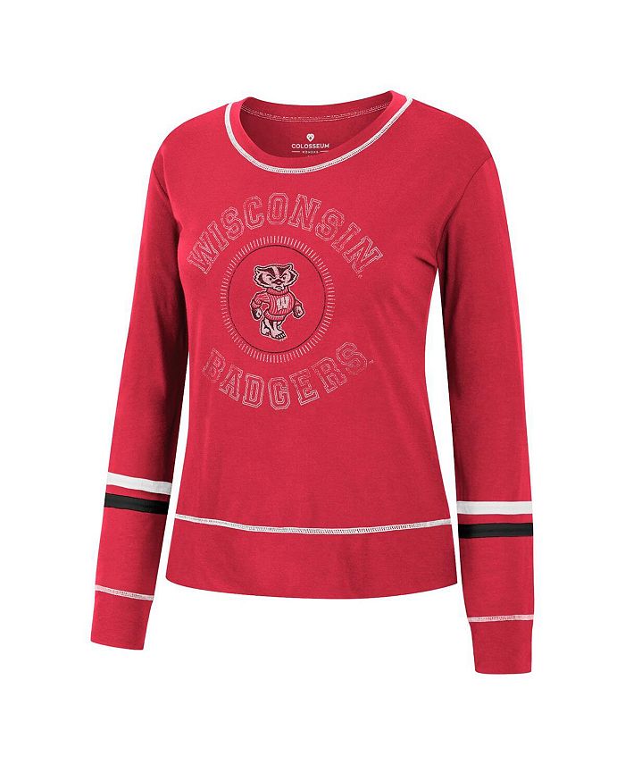 Women's Red Wisconsin Badgers Heathrow Super Soft Long Sleeve T-shirt
