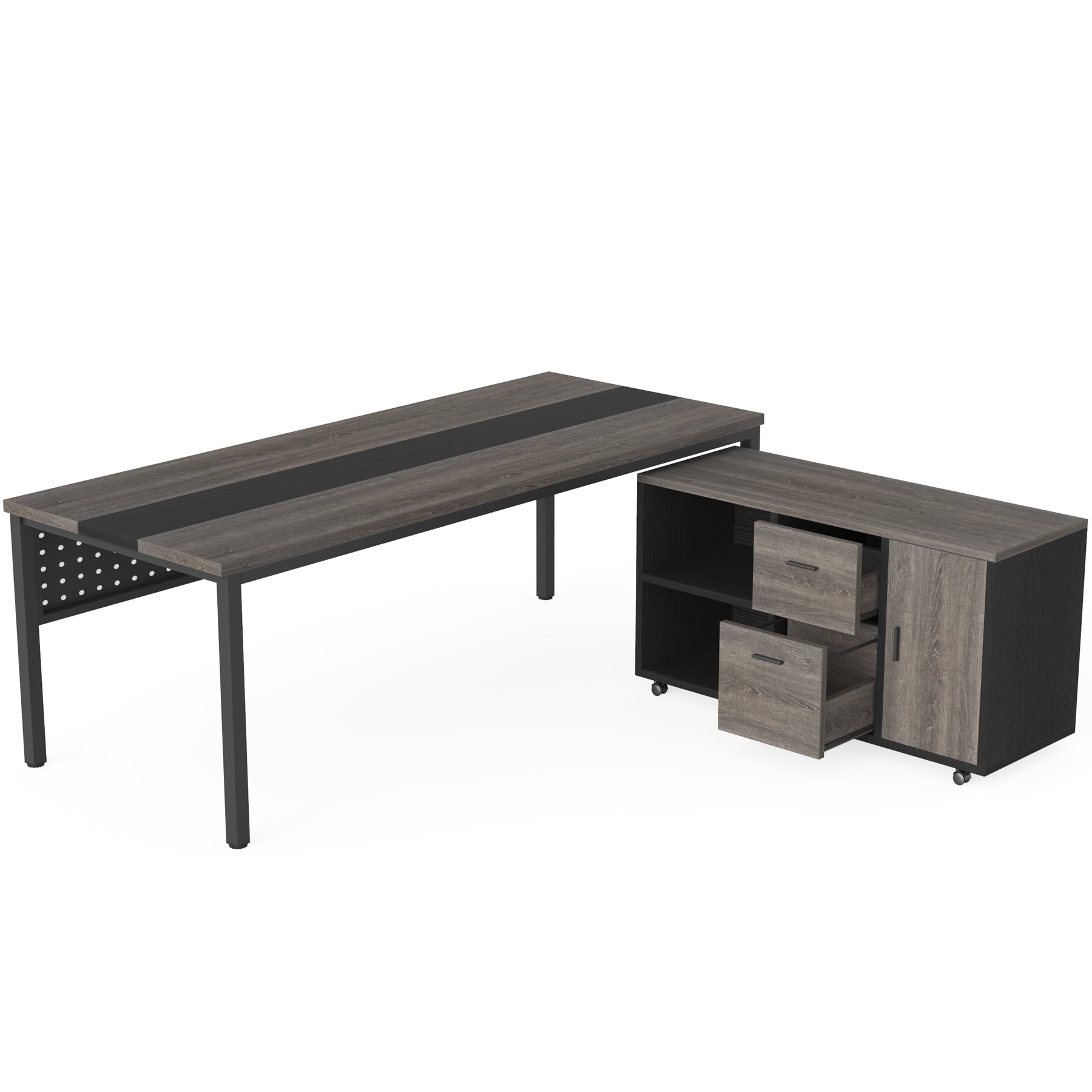 Industrial L-Shaped Desk, 71