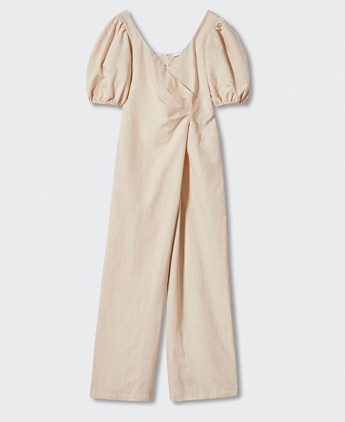 Women's Puffed Sleeves Jumpsuit