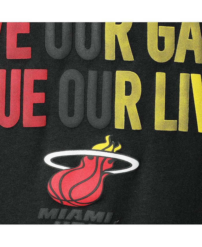 Women's Black Miami Heat Social Justice Team T-shirt