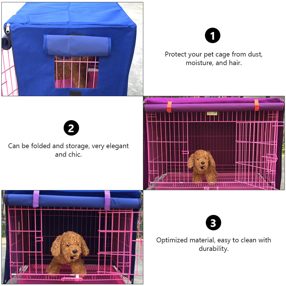 Frcolor Cover Crate Dog Kennel Pet Cage Cloth Small Tent Winter Protector Fabric Wire Shield Shade Houses Light Protection Proof