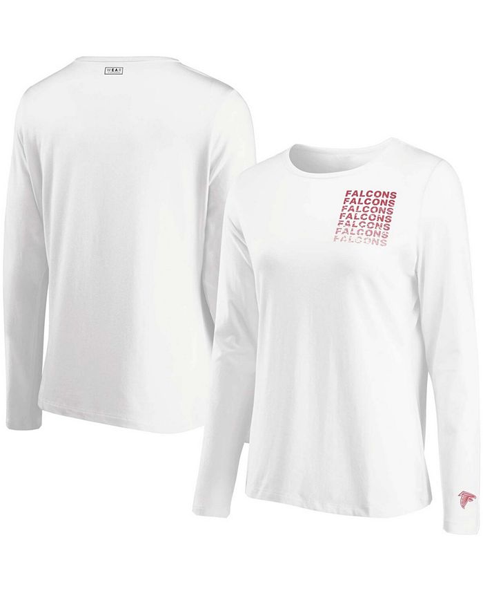 Women's White Atlanta Falcons Repeat Tri-Blend Long Sleeve T-shirt