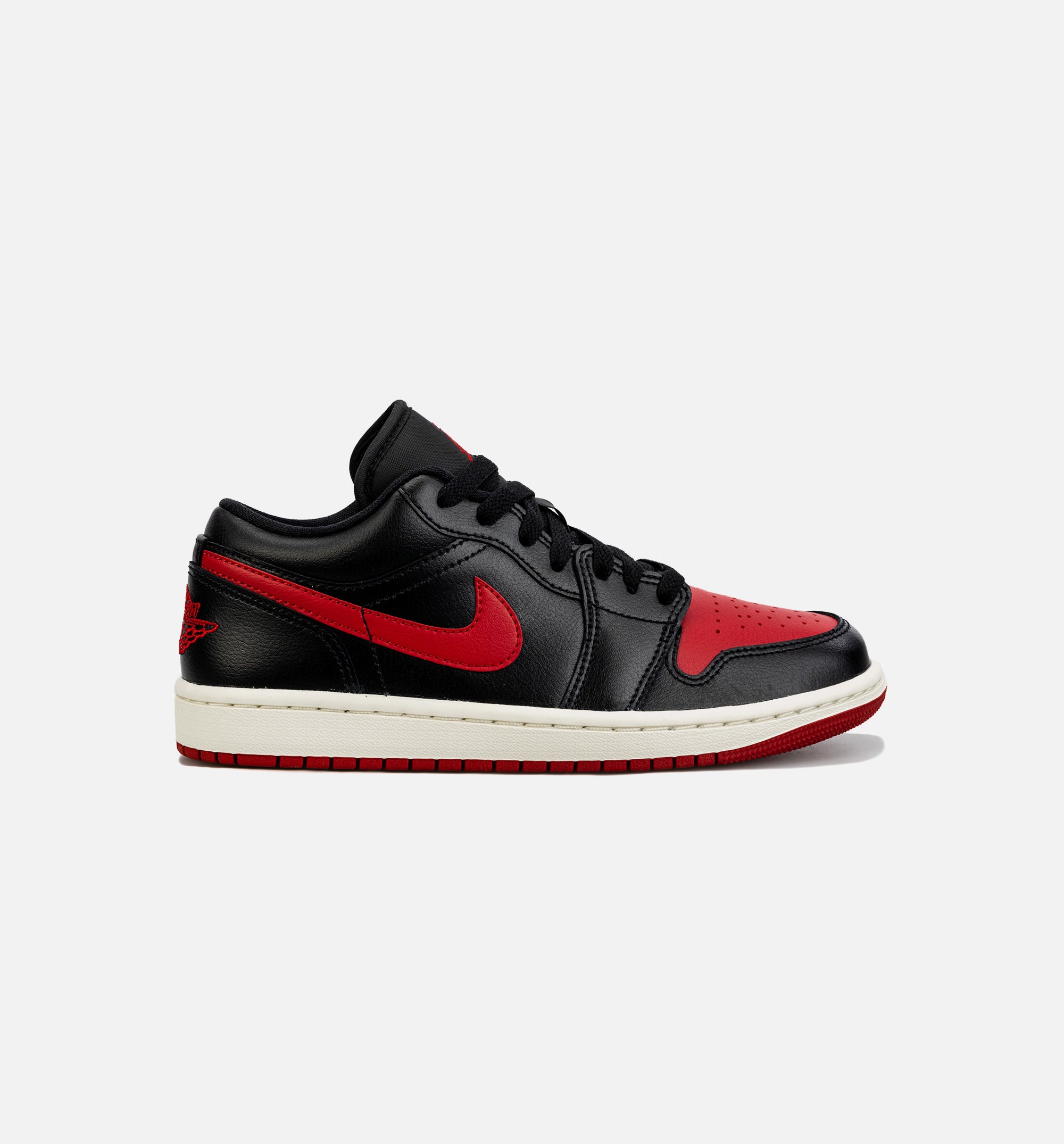 Air Jordan 1 Low Bred Sail Womens Lifestyle Shoe - Black/Red