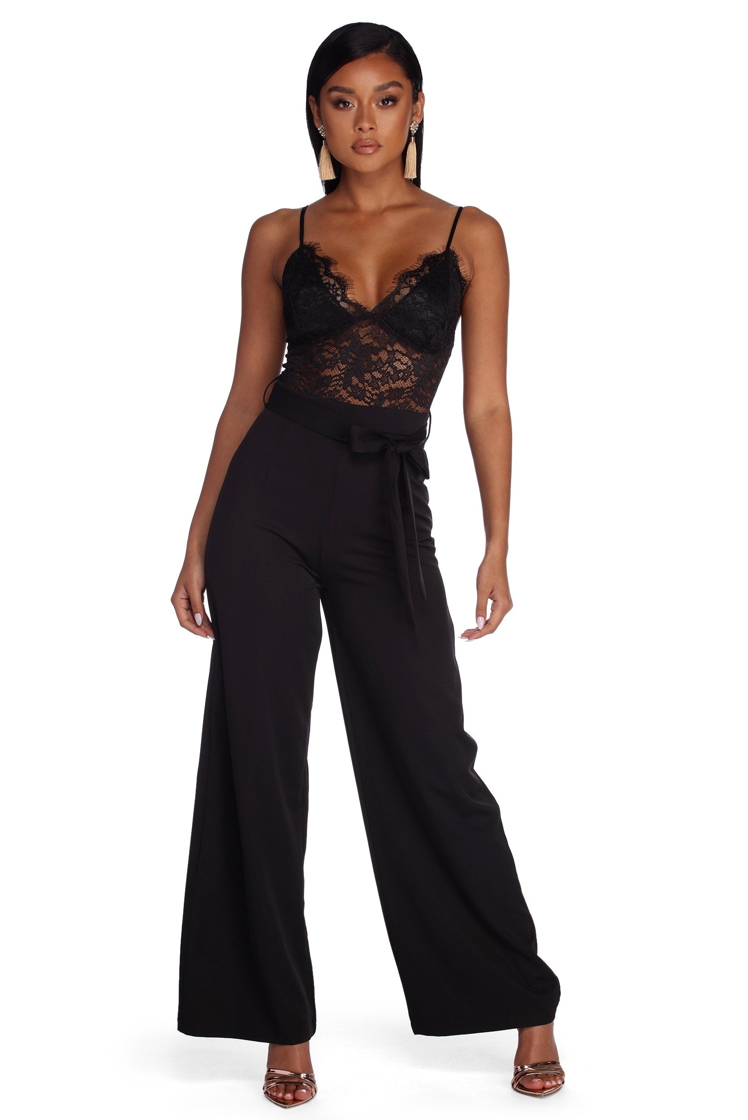 Sultry Lace Top Jumpsuit
