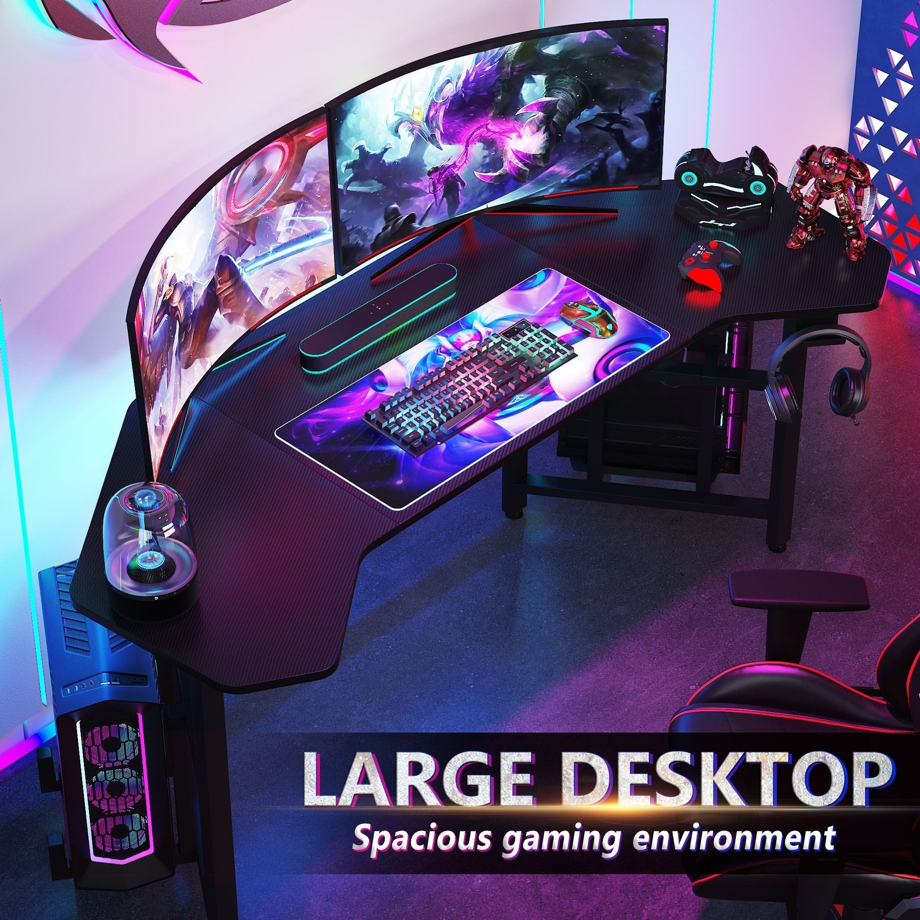 Black Gaming Desk, 66.5