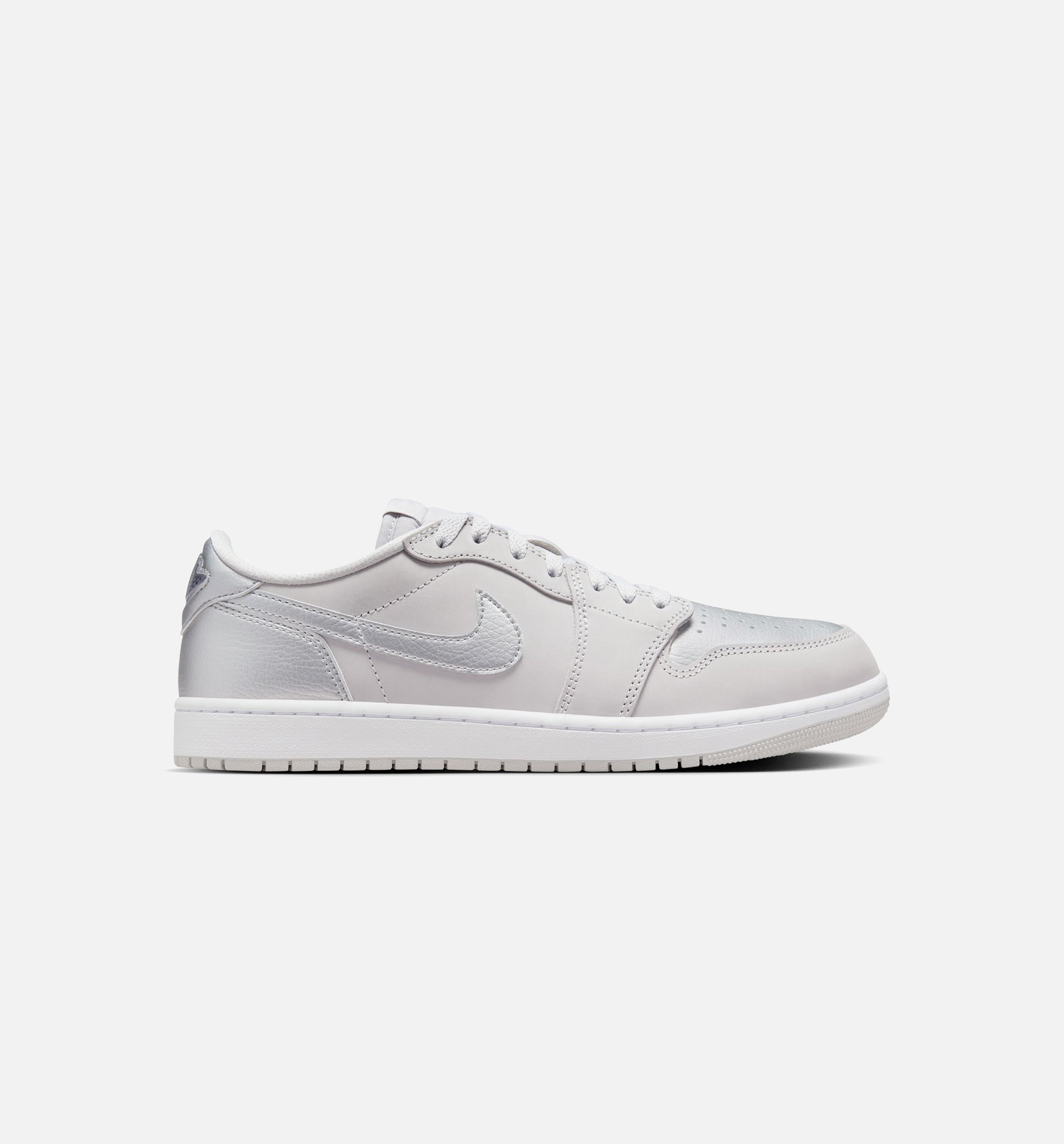 Air Jordan 1 Retro Low OG Silver Mens Lifestyle Shoe - Neutral Grey/Metallic Silver/White