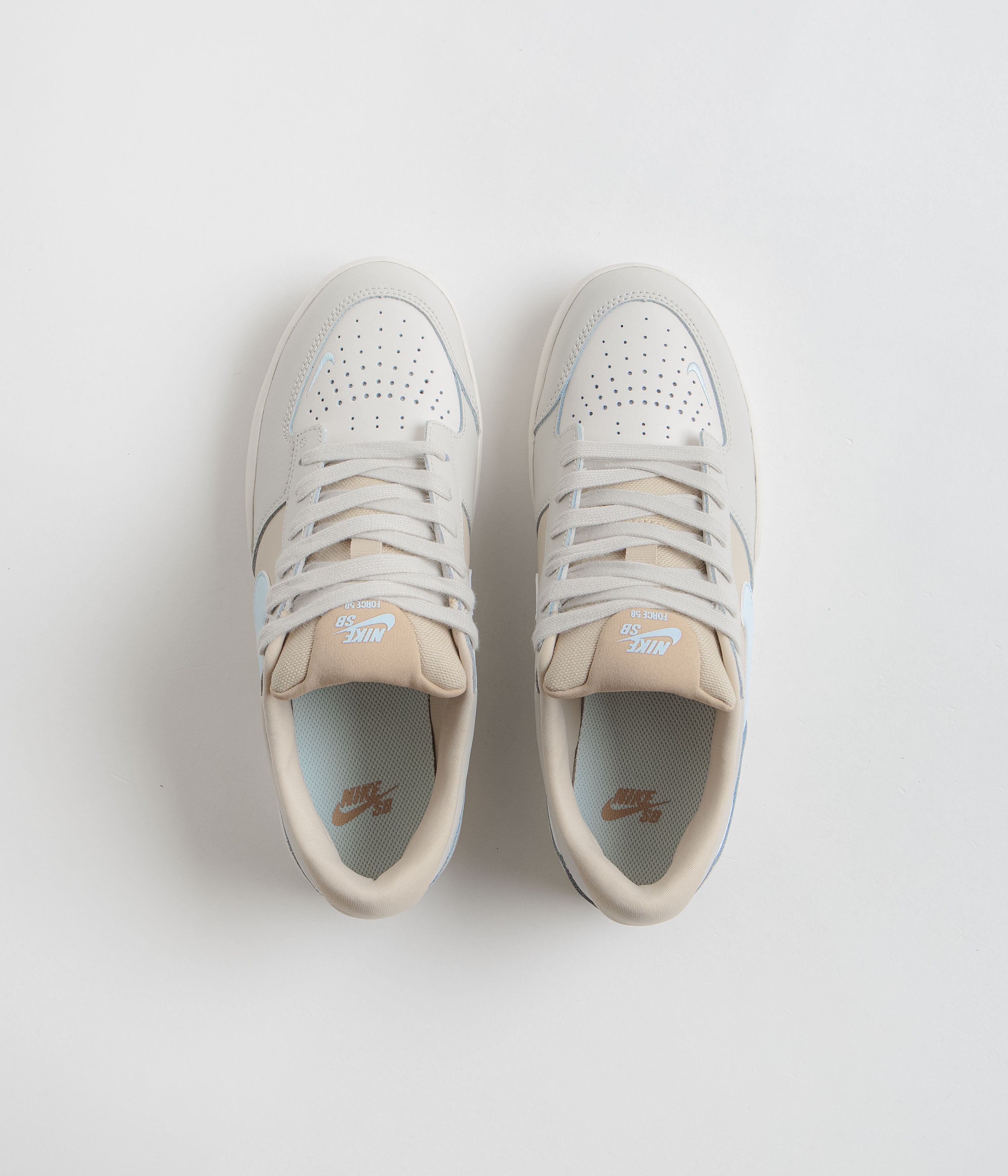 Nike SB Force 58 Premium Shoes - Light Bone / Glacier Blue - Sanddrift - Hemp