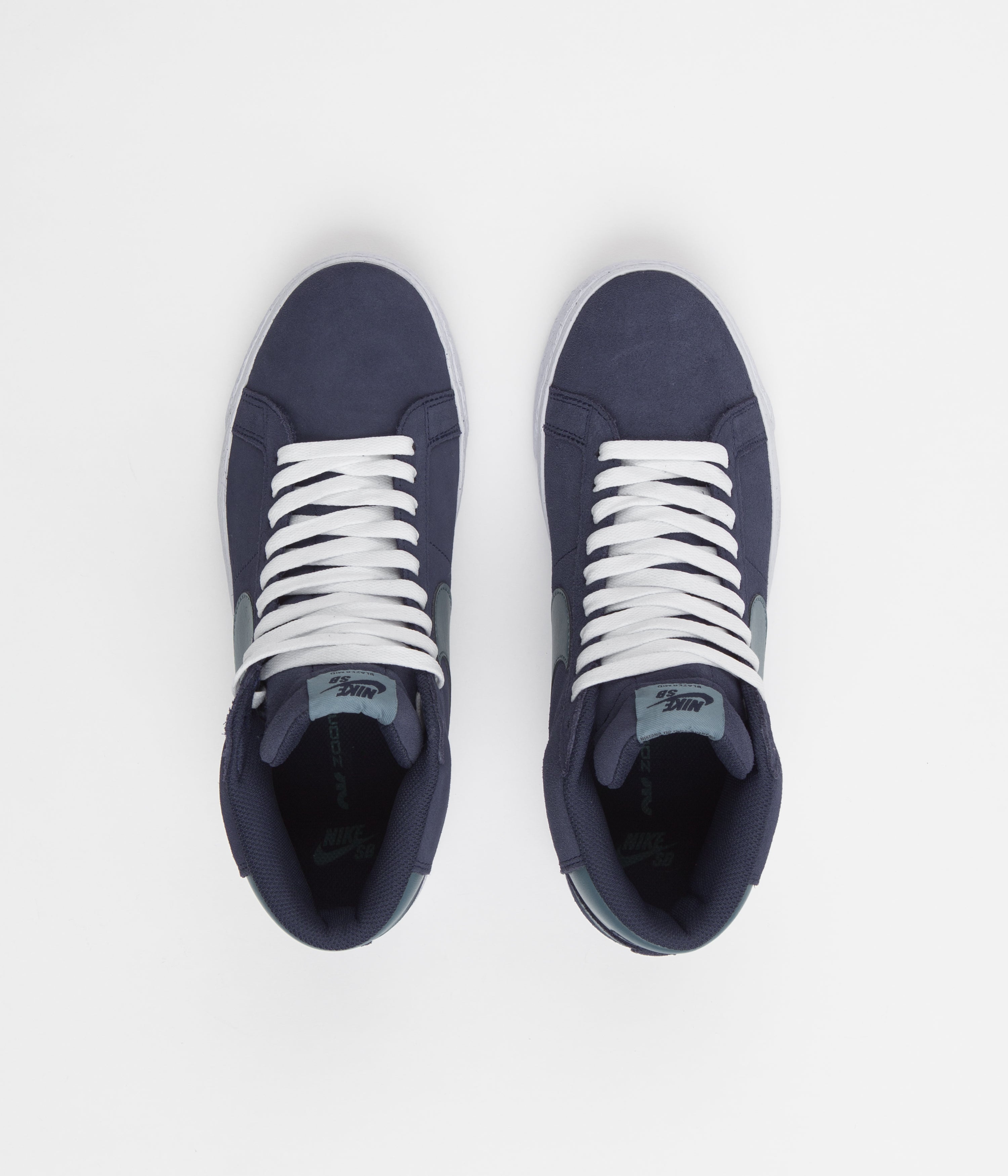 Nike SB Blazer Mid Shoes - Midnight Navy / Noise Aqua - Midnight Navy