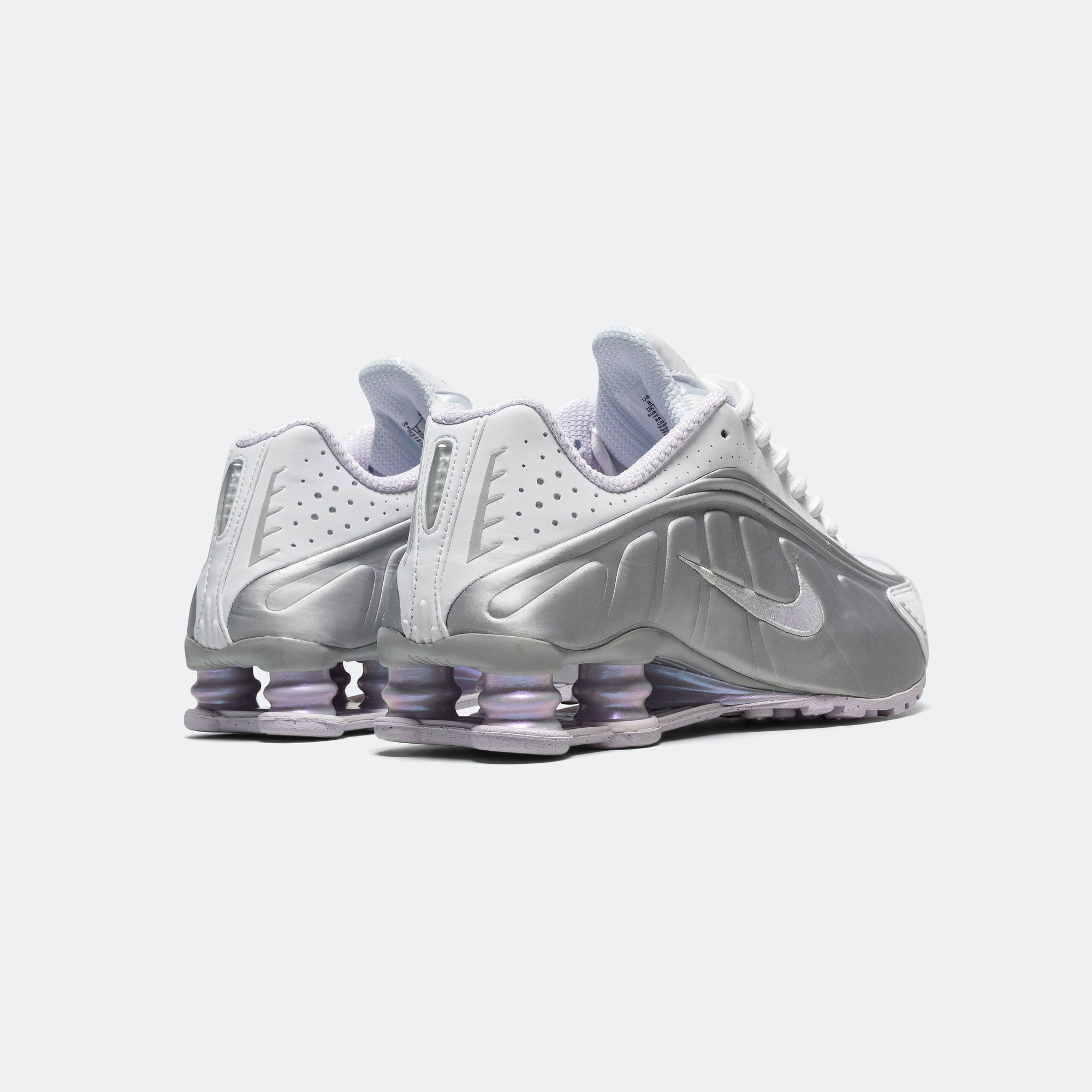 Womens Shox R4 - White/Barely Grape-Metallic Platinum