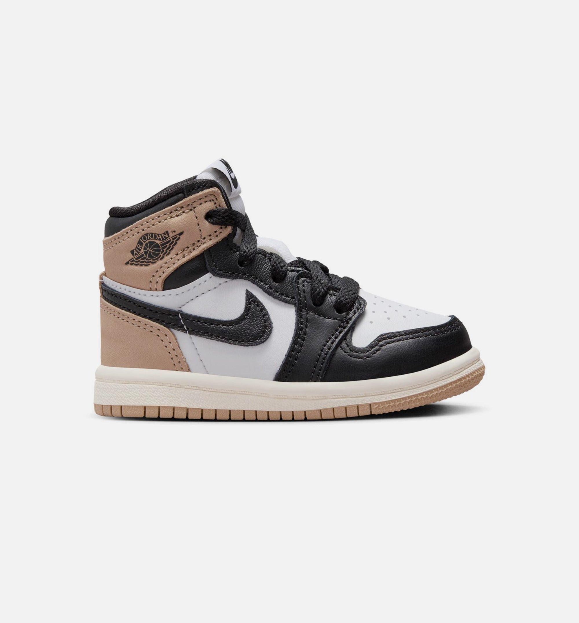 Air Jordan 1 Retro High OG Latte Infant Toddler Lifestyle Shoe - Black/Legend Medium Brown/White/Sail