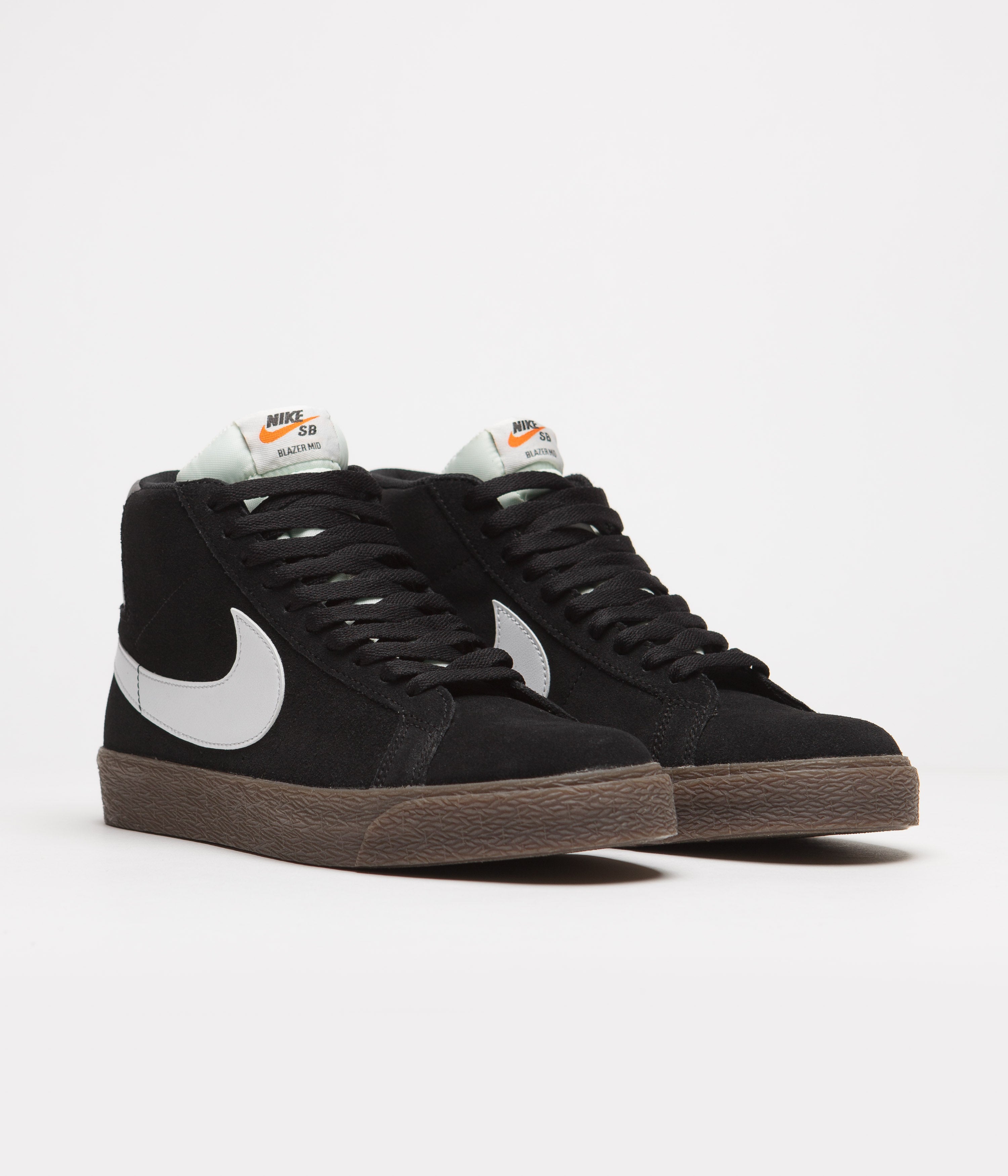 Nike SB Blazer Mid Shoes - Black / White - Black - Sail