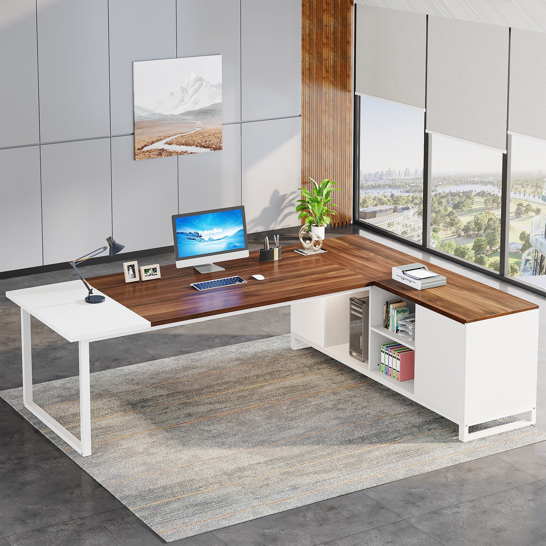 Large L-Shaped Desk, 70.87