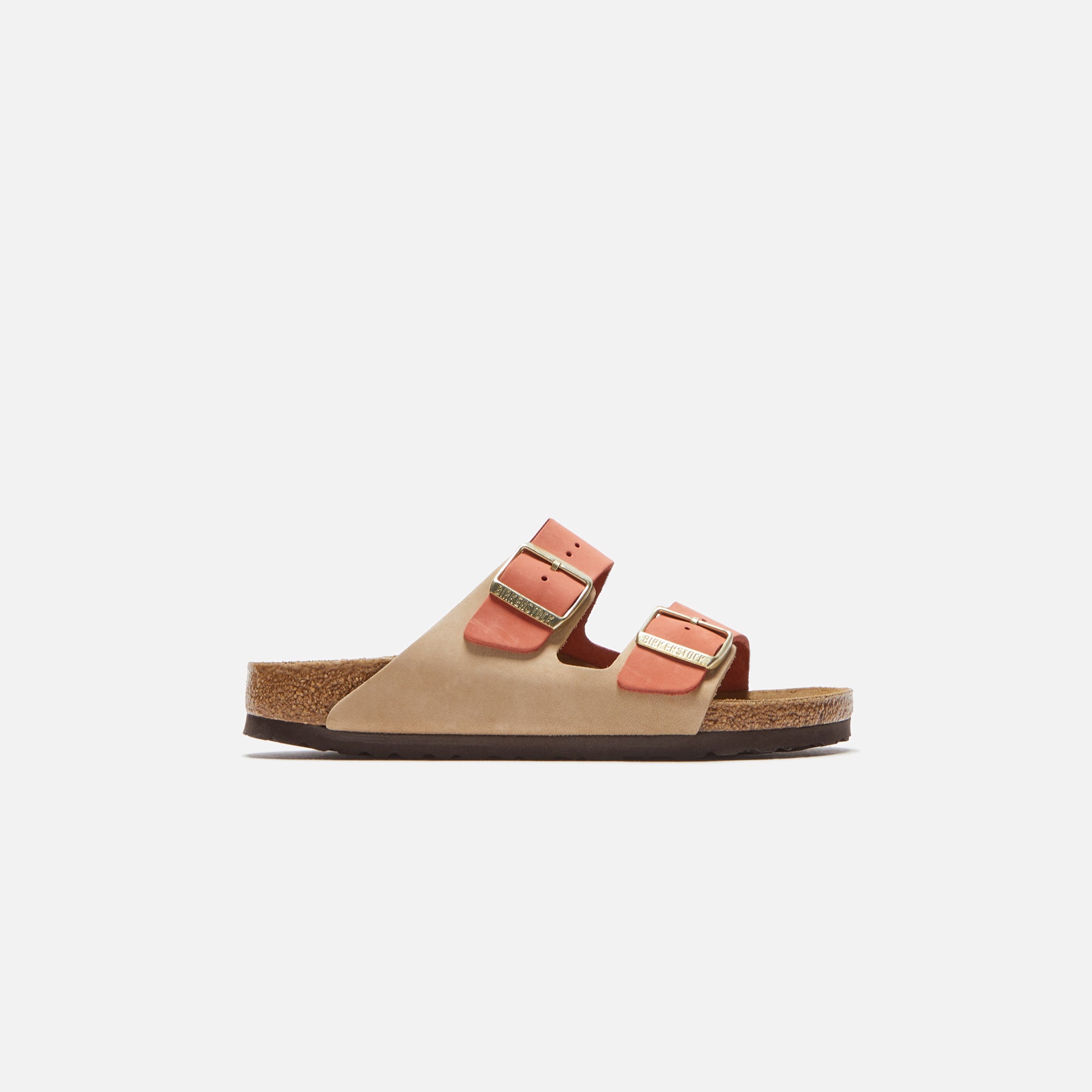 Birkenstock WMNS Arizona Nubuck - Sandcastle / Mars Red