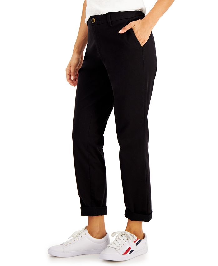 Women's TH Flex Hampton Cuffed Chino Straight-Leg Pants， Created for Macy's