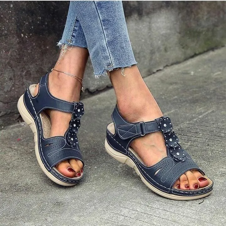 Women Flowers Comfy Orthopedic Arch-Support Wedges Sandals 2021