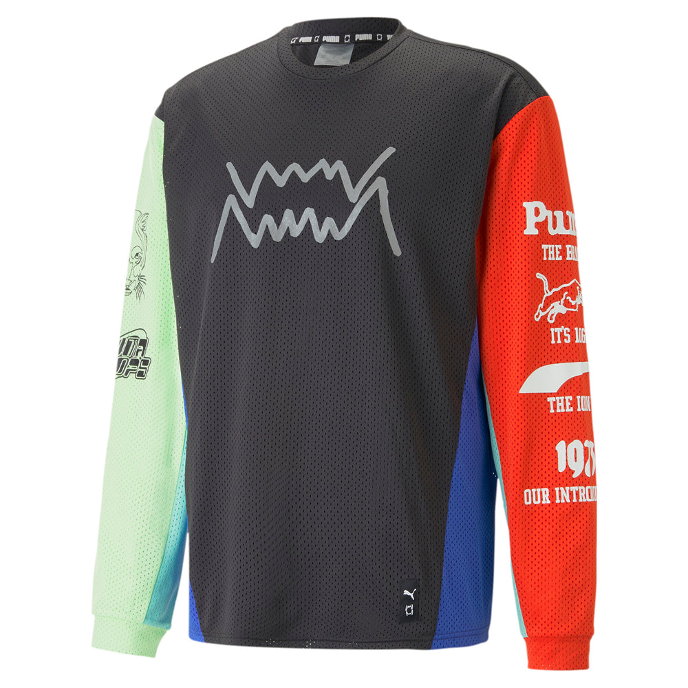 Inside Cut Crew Neck Long Sleeve Basketball Jersey