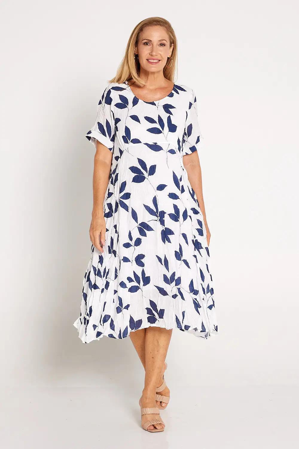 Waterhouse Dress - Blue Leaves