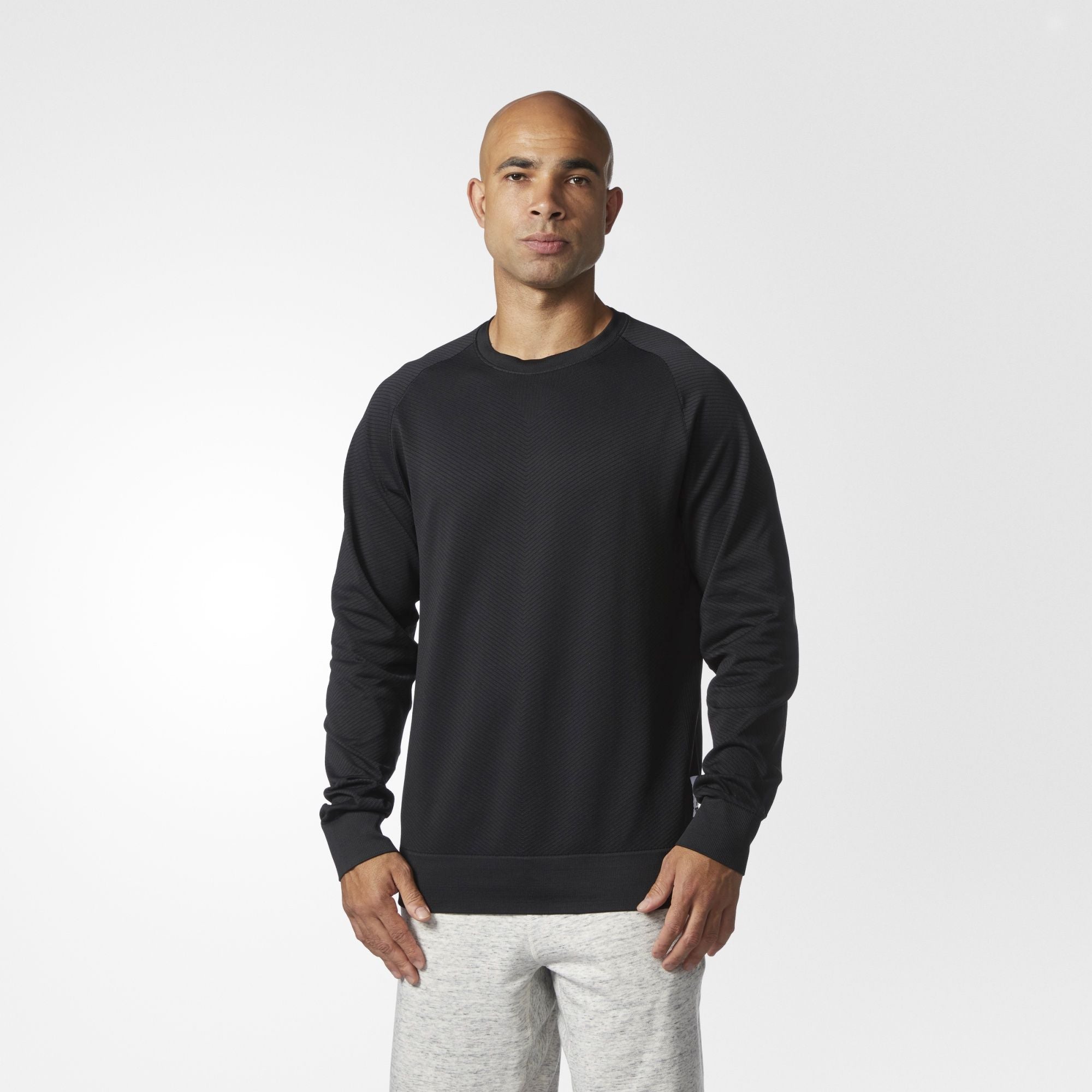 adidas Athletics X Reigning Champ Seamless Crew Sweatshirt Men's - Black