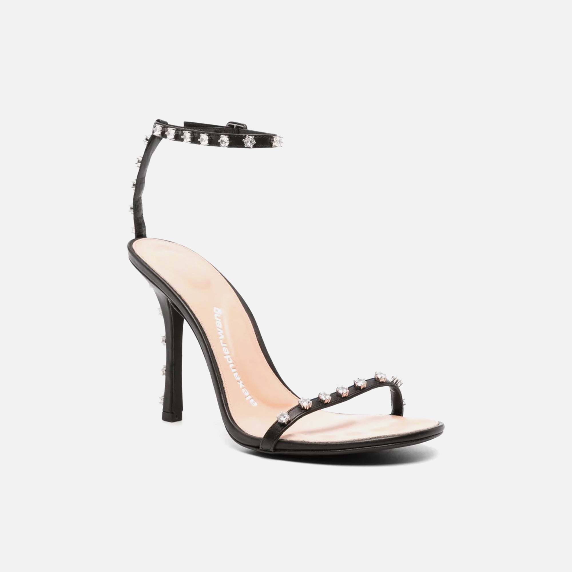 Alexander Wang Nicki 105 Crystal Stud Sandal - Black