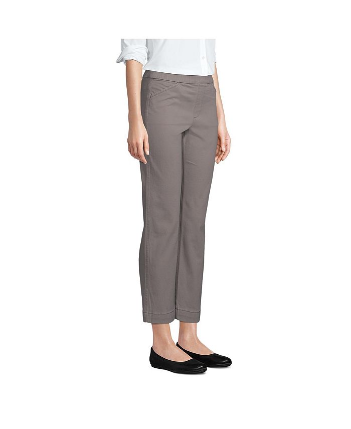 Women's Petite Mid Rise Pull On Knockabout Chino Crop Pants
