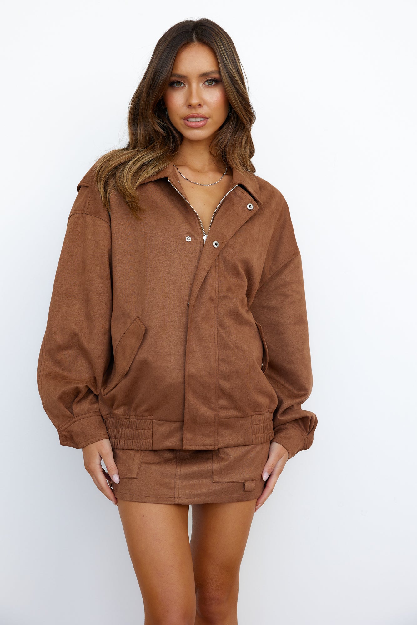 LIONESS Kenny Bomber Jacket Sepia Brown