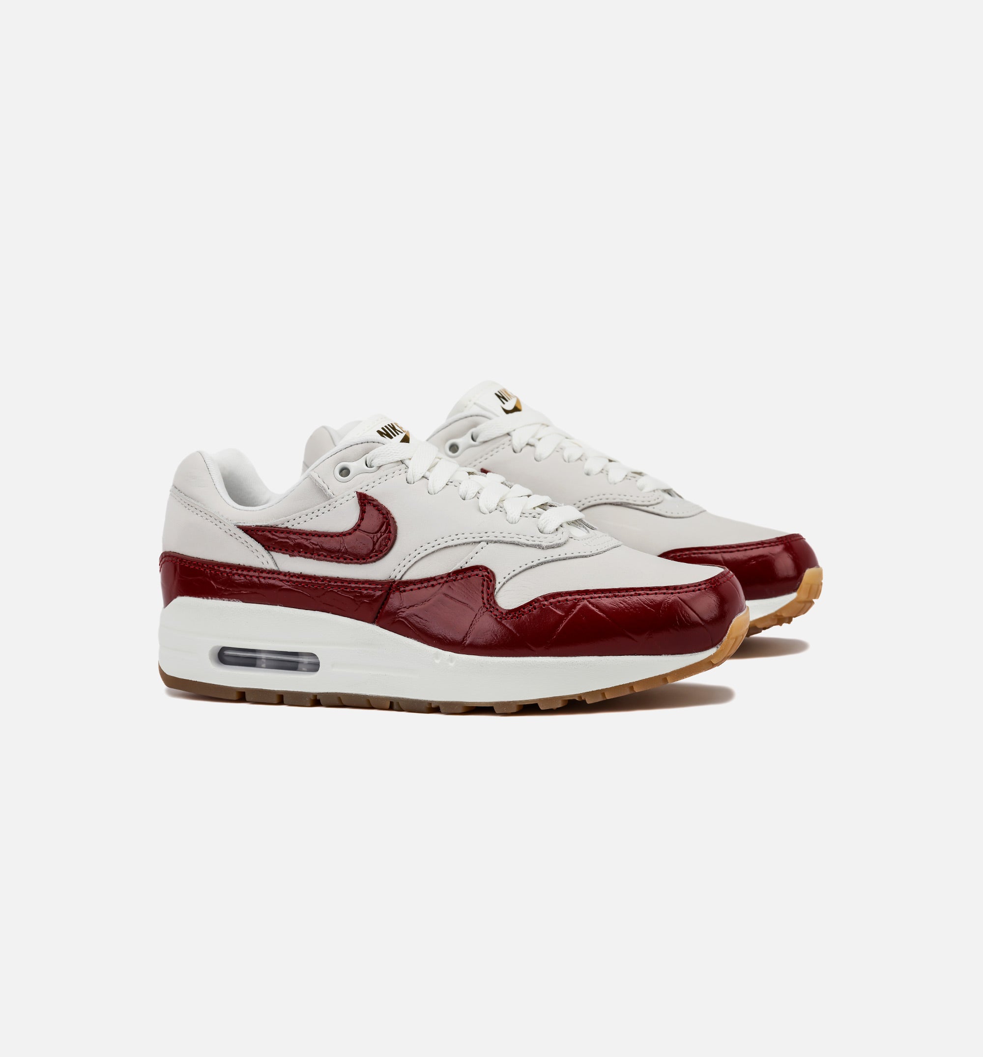 Air Max 1 LX Womens Lifestyle Shoe - Sail/Sail/Gum Light Brown/Team Red