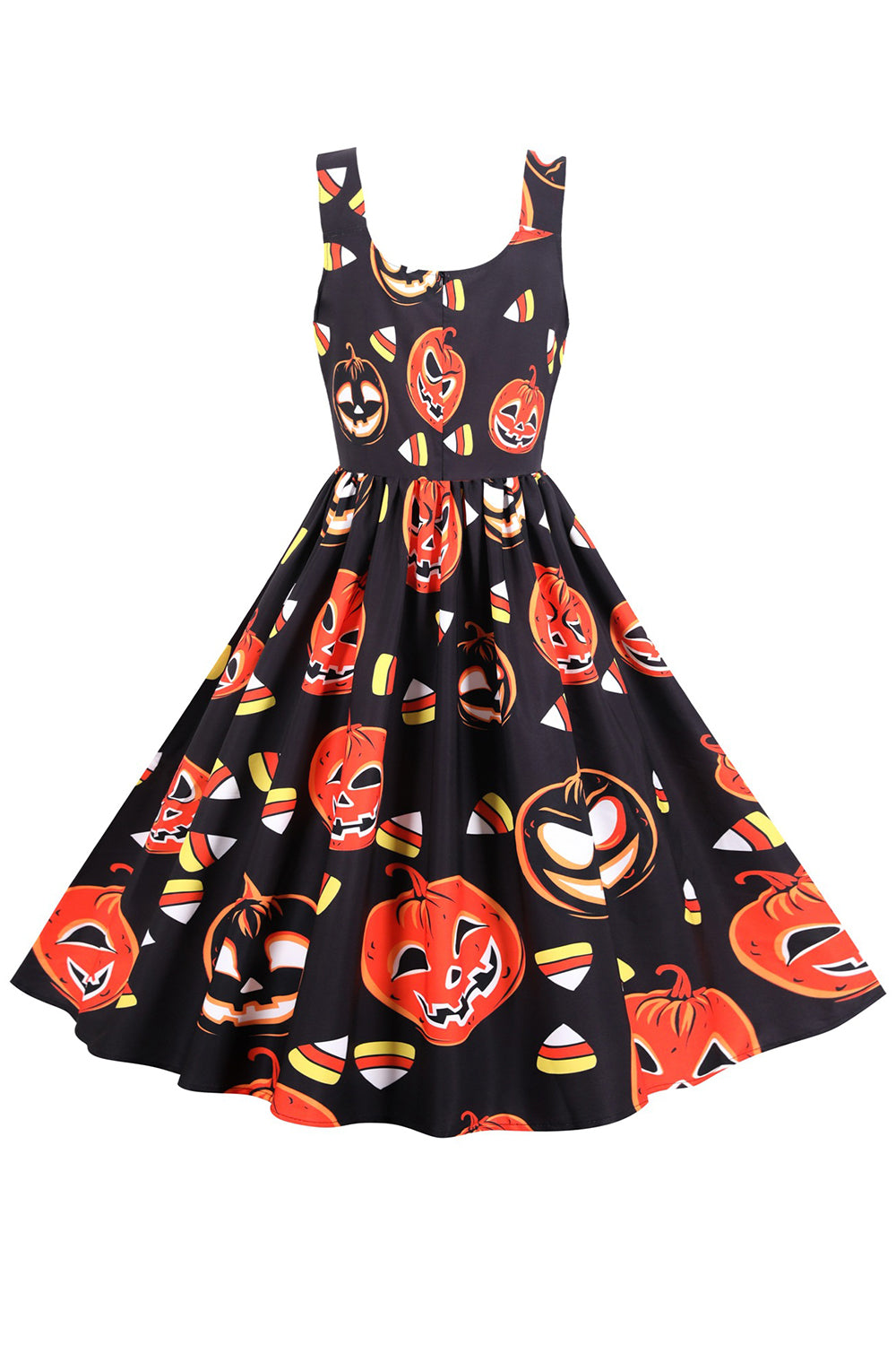 Orange Pumpkin Lantern Halloween Dress