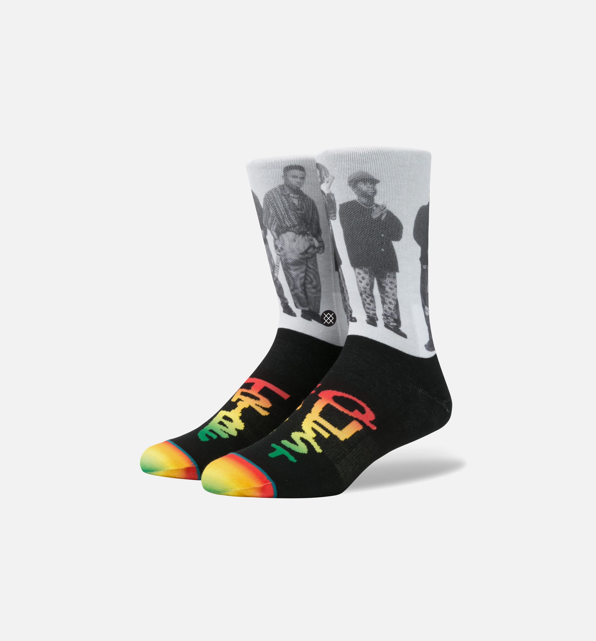 A.T.C.Q. Socks Men's - White/Black