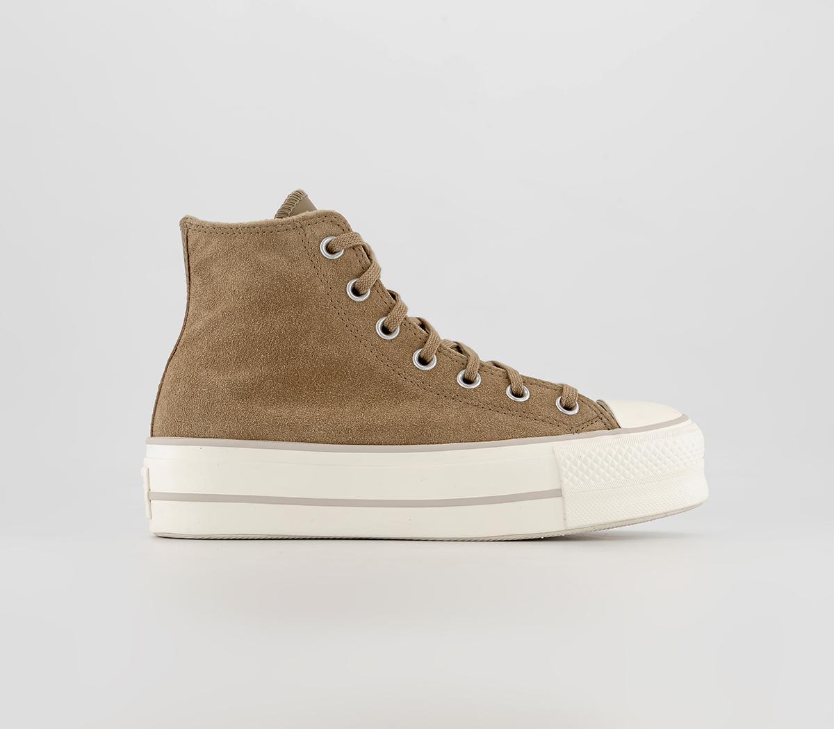 Womens Converse All Star Lift Hi Nomad Khaki Desert Sand Egret