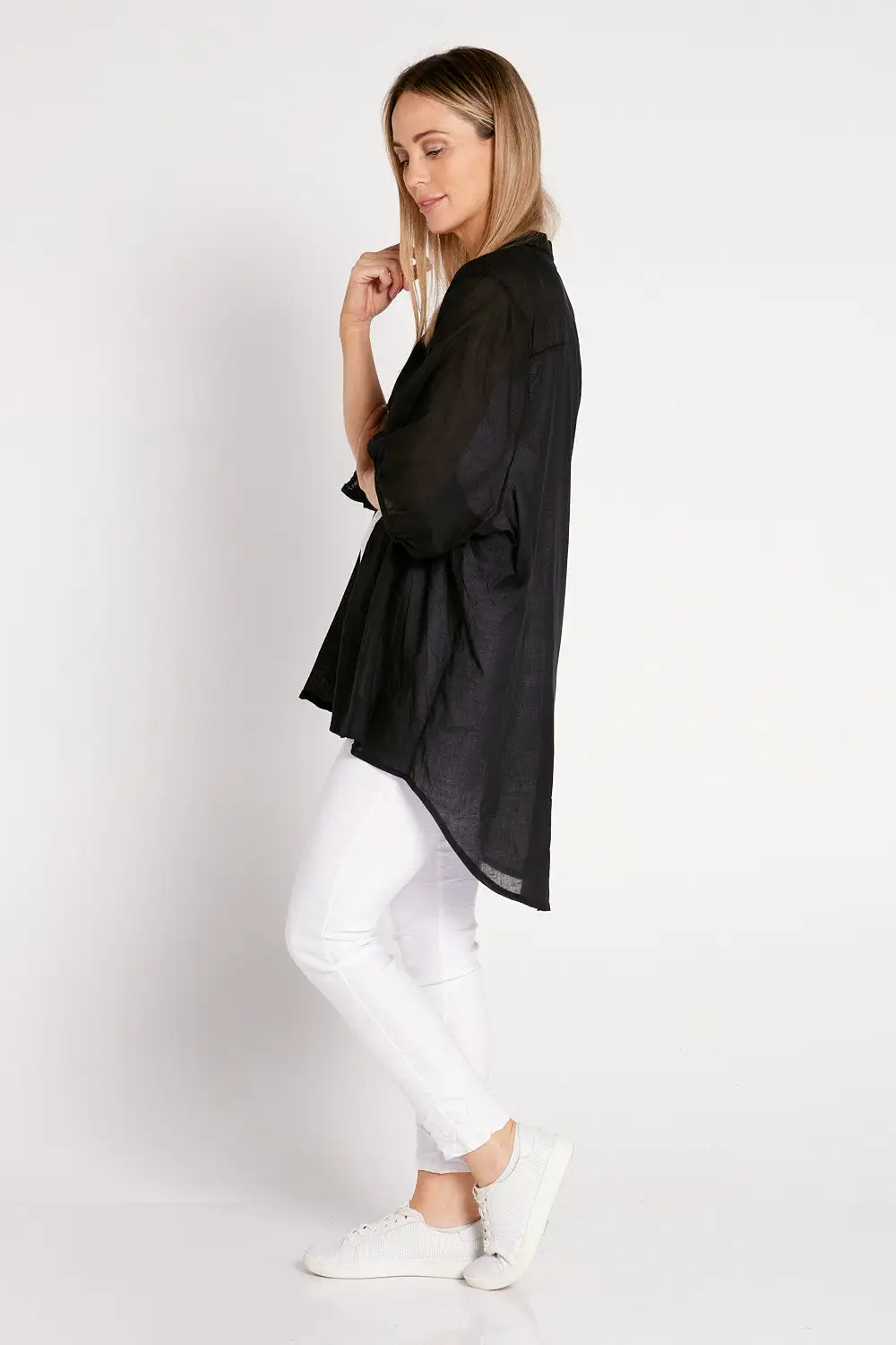 Piper Cotton Comfort Shirt - Black
