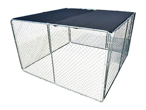 Nickanny's UV Rated 85% Block Cover For Dog Kennel (10x10， Black)