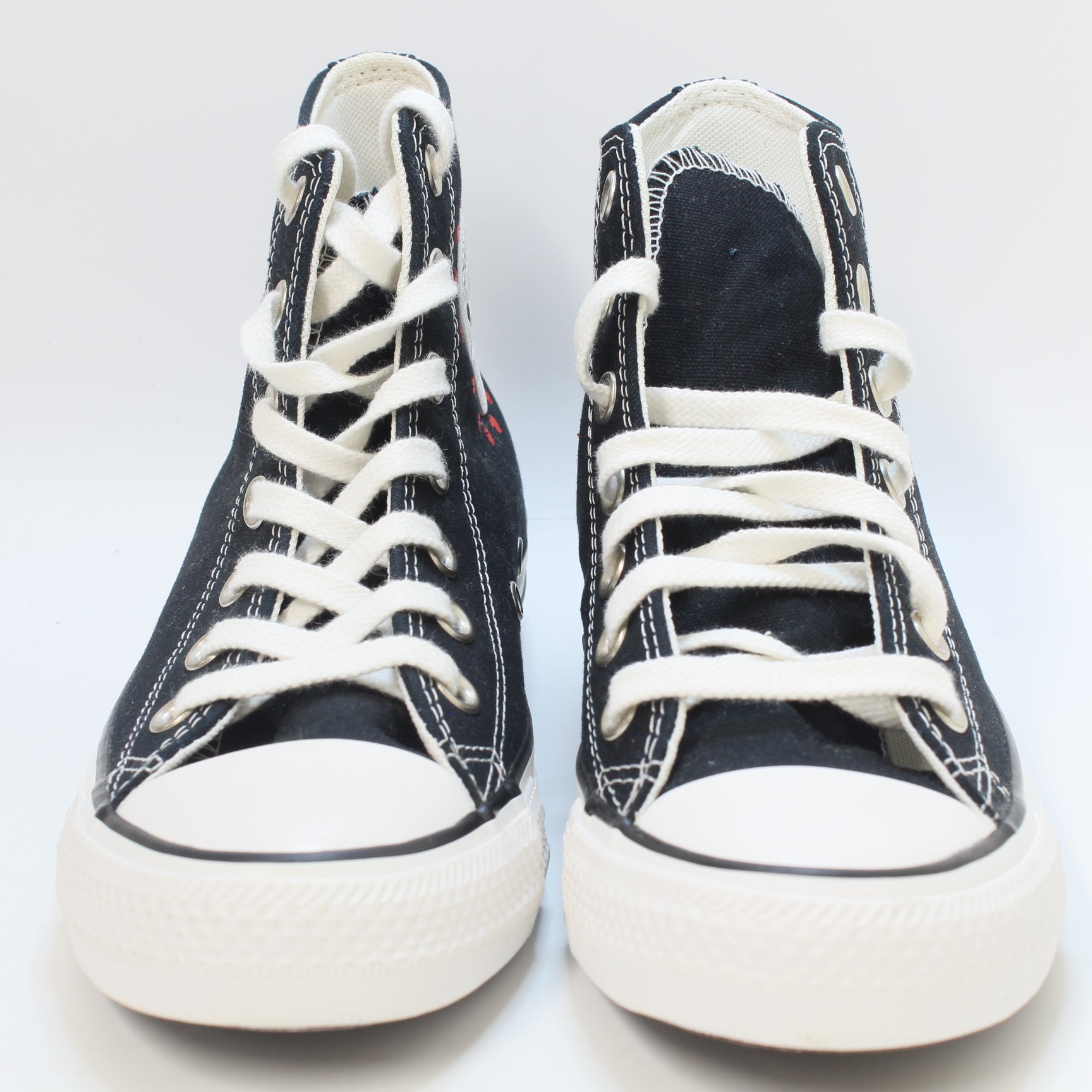 Odd Sizes - Womens Converse All Star Hi Black Vintage White - UK Sizes Right 5.5/Left 4.5