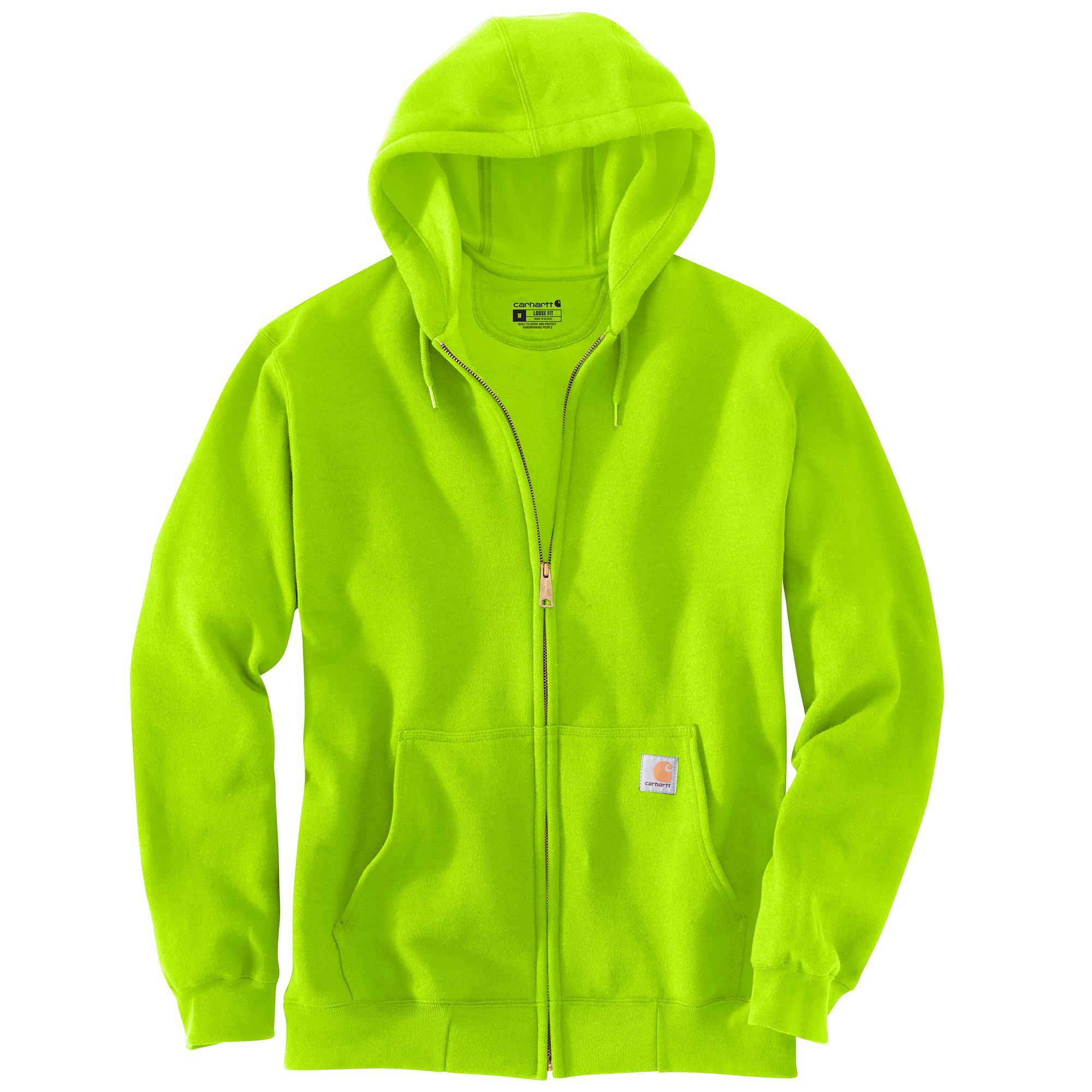 Carhartt Men's Midweight Zip Hooded Sweatshirt_Brite Lime