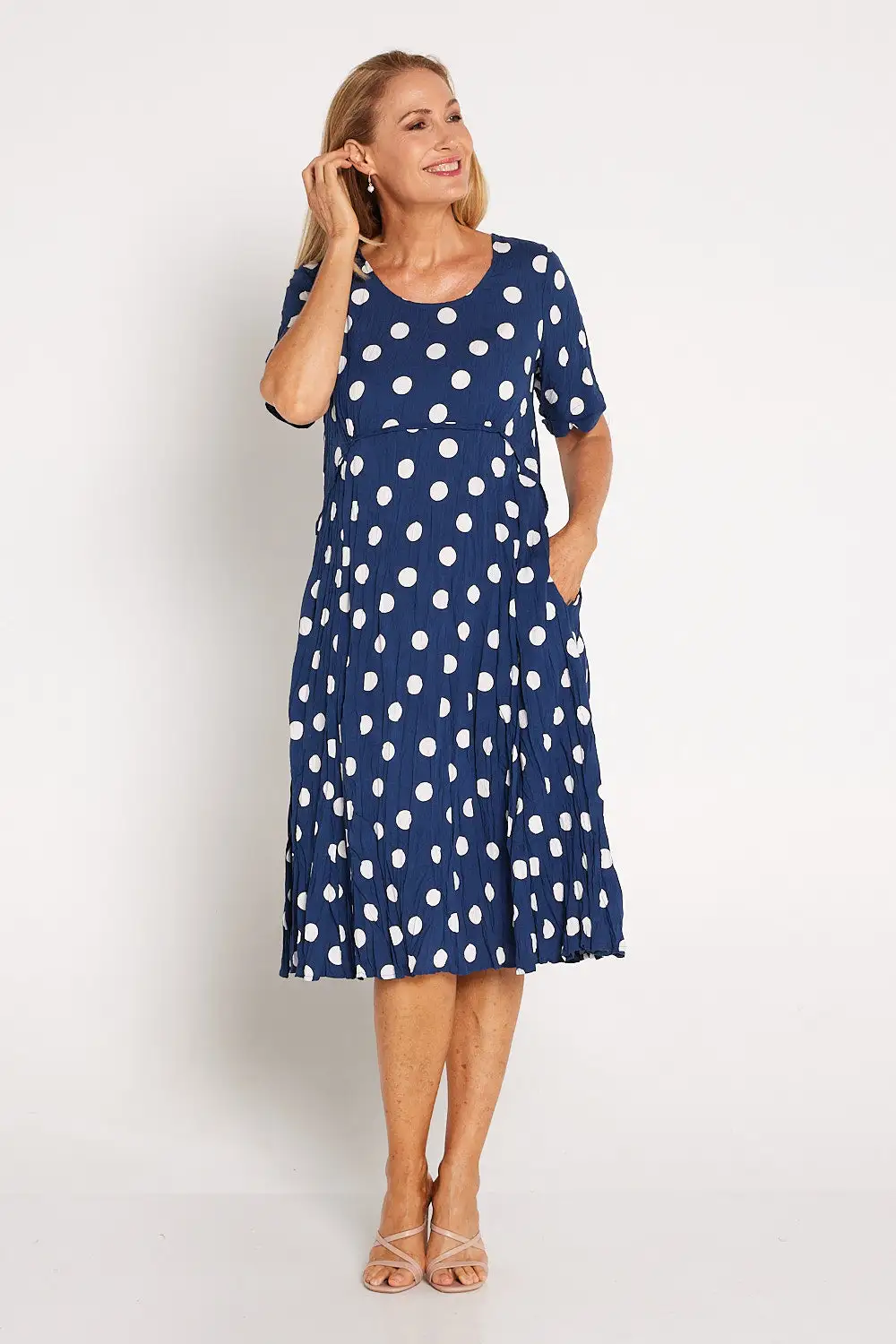 Waterhouse Dress - Navy Spot