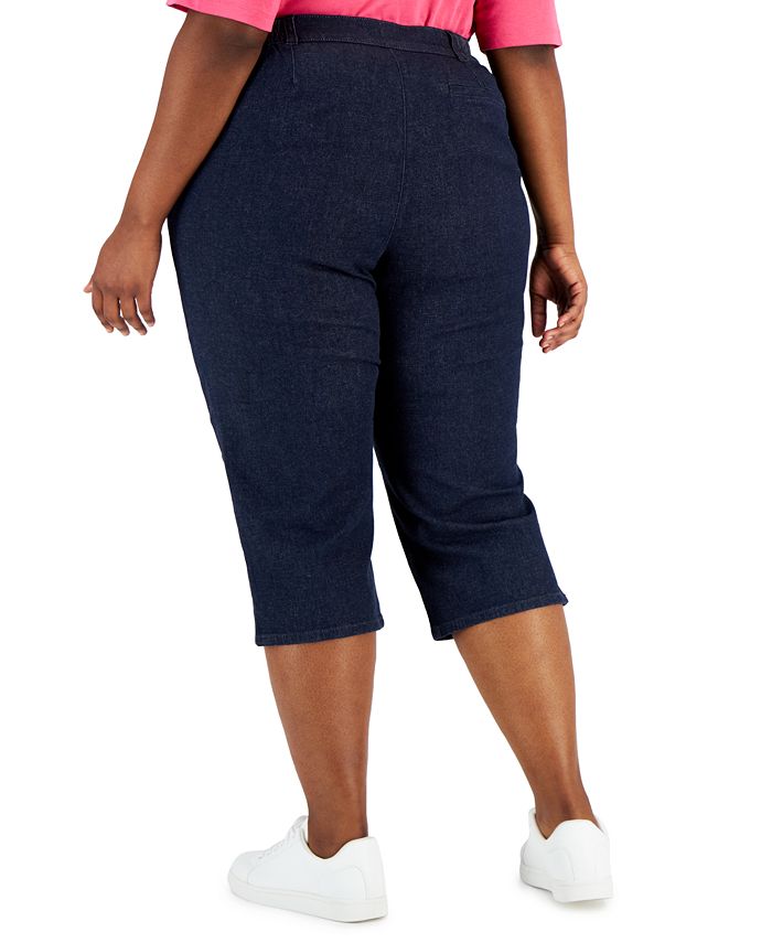 Plus Size Comfort-Waist Capri Pants， Created for Macy's