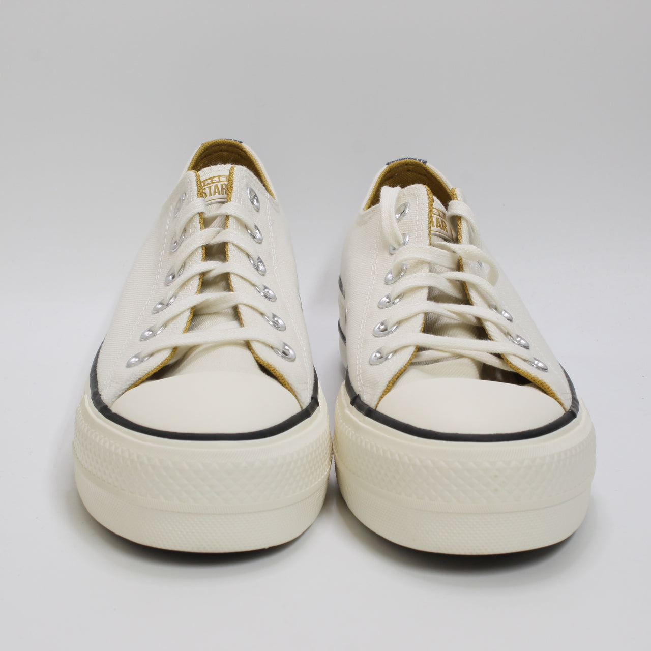 Womens Converse All Star low Platform Egret Navy Burnt Honey