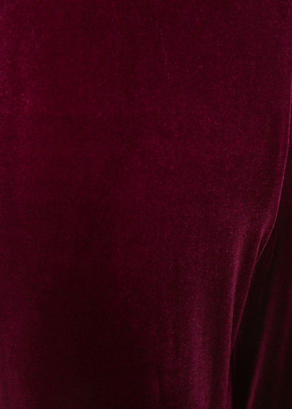 Pantalone ampio velluto elasticizzato bordeaux