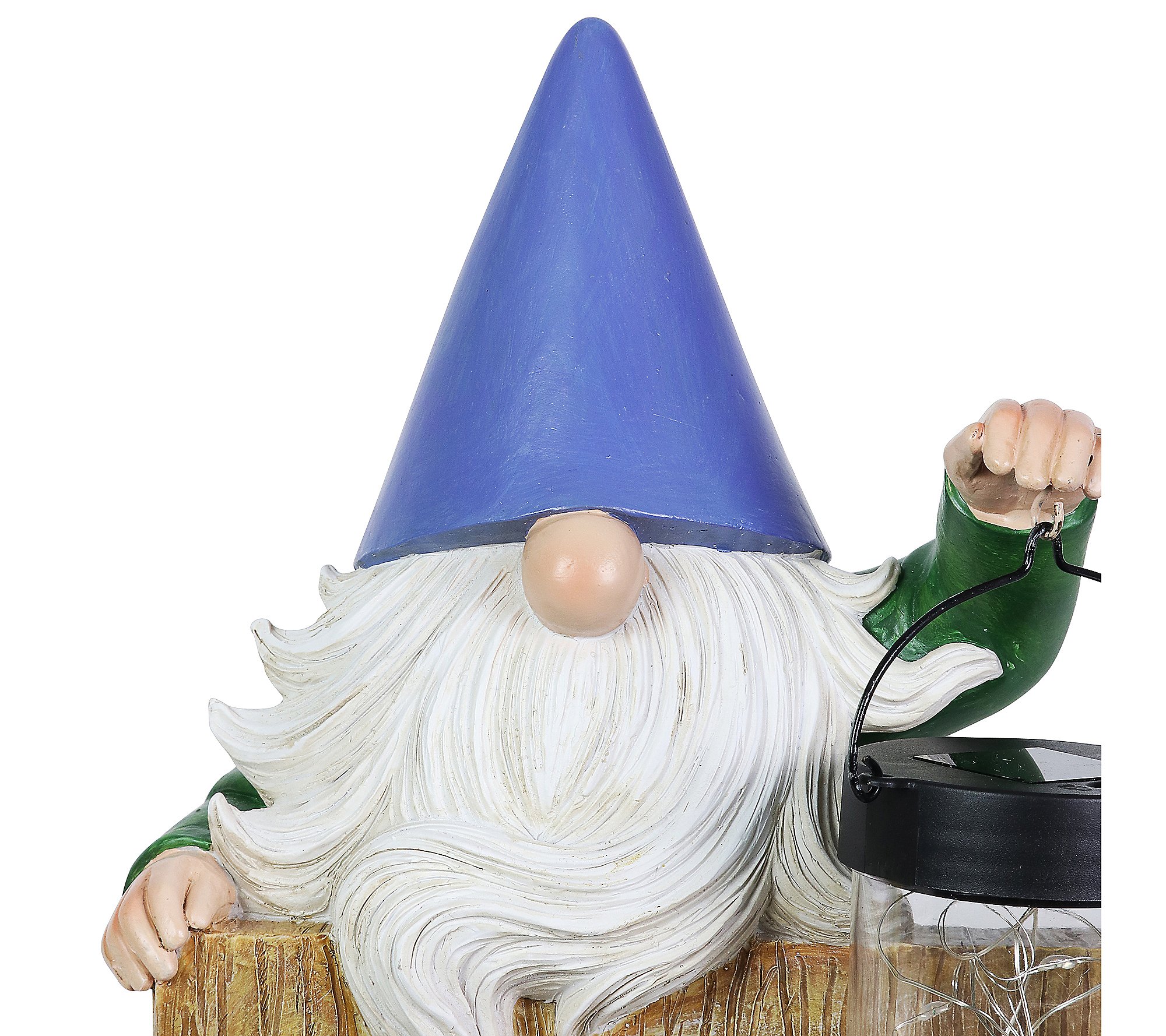 Exhart Solar Gnome Welcome Fence Statue