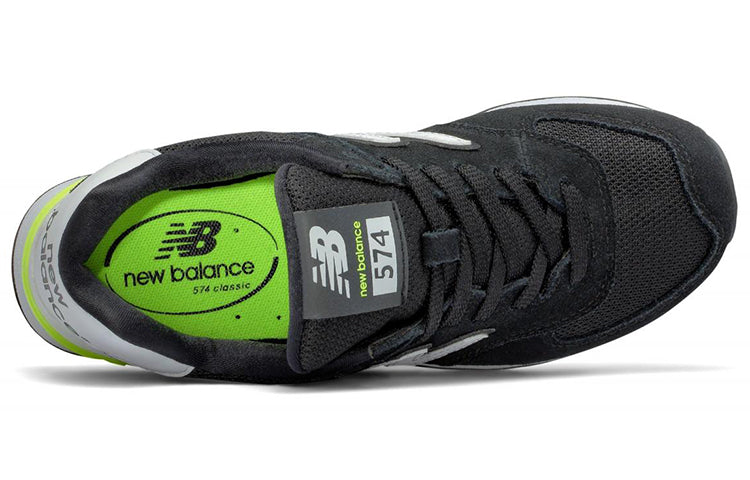 (WMNS) New Balance 574Series Suede Black/Green/White WL574CNA