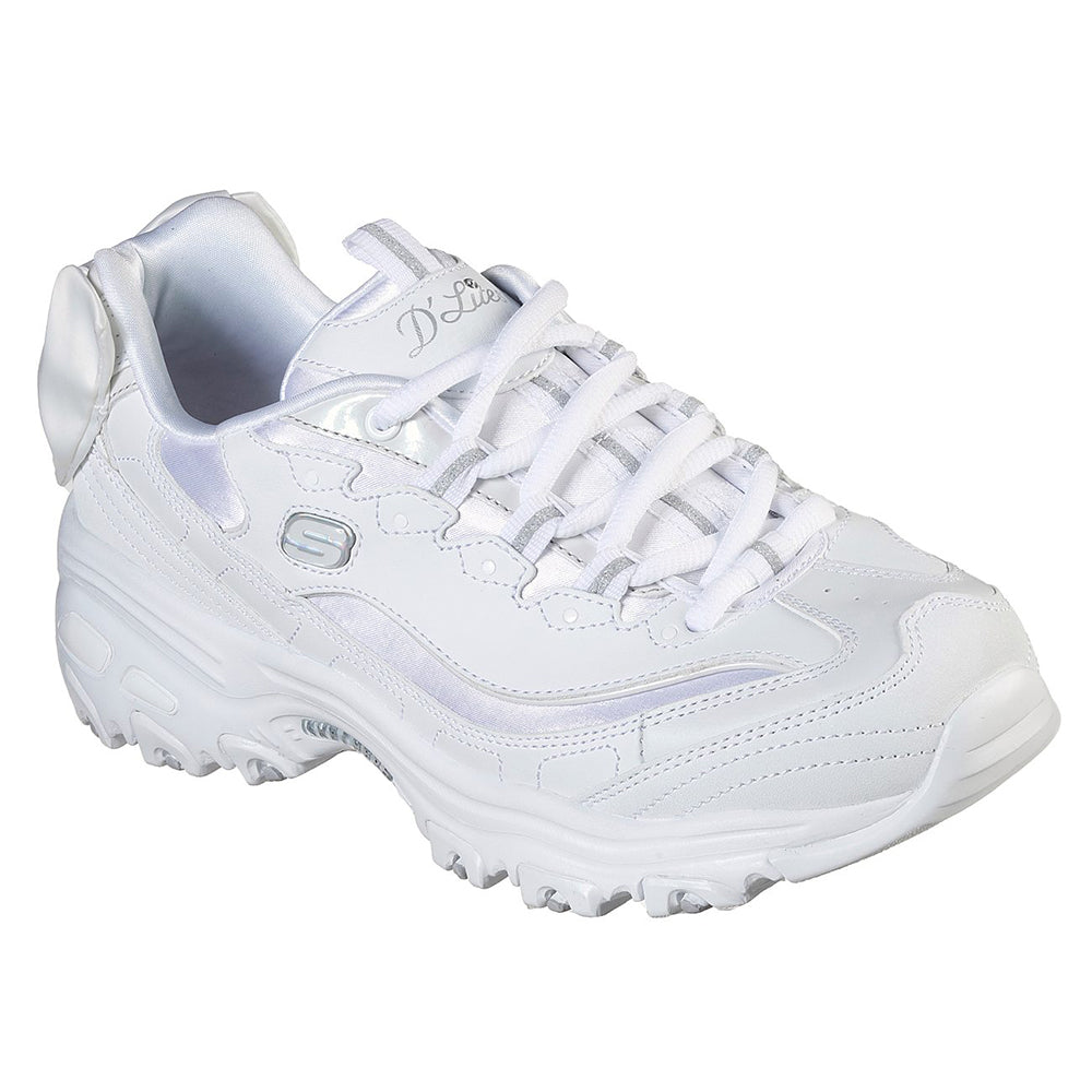 Skechers Women Sport D'Lites Shoes - 13168-WHT