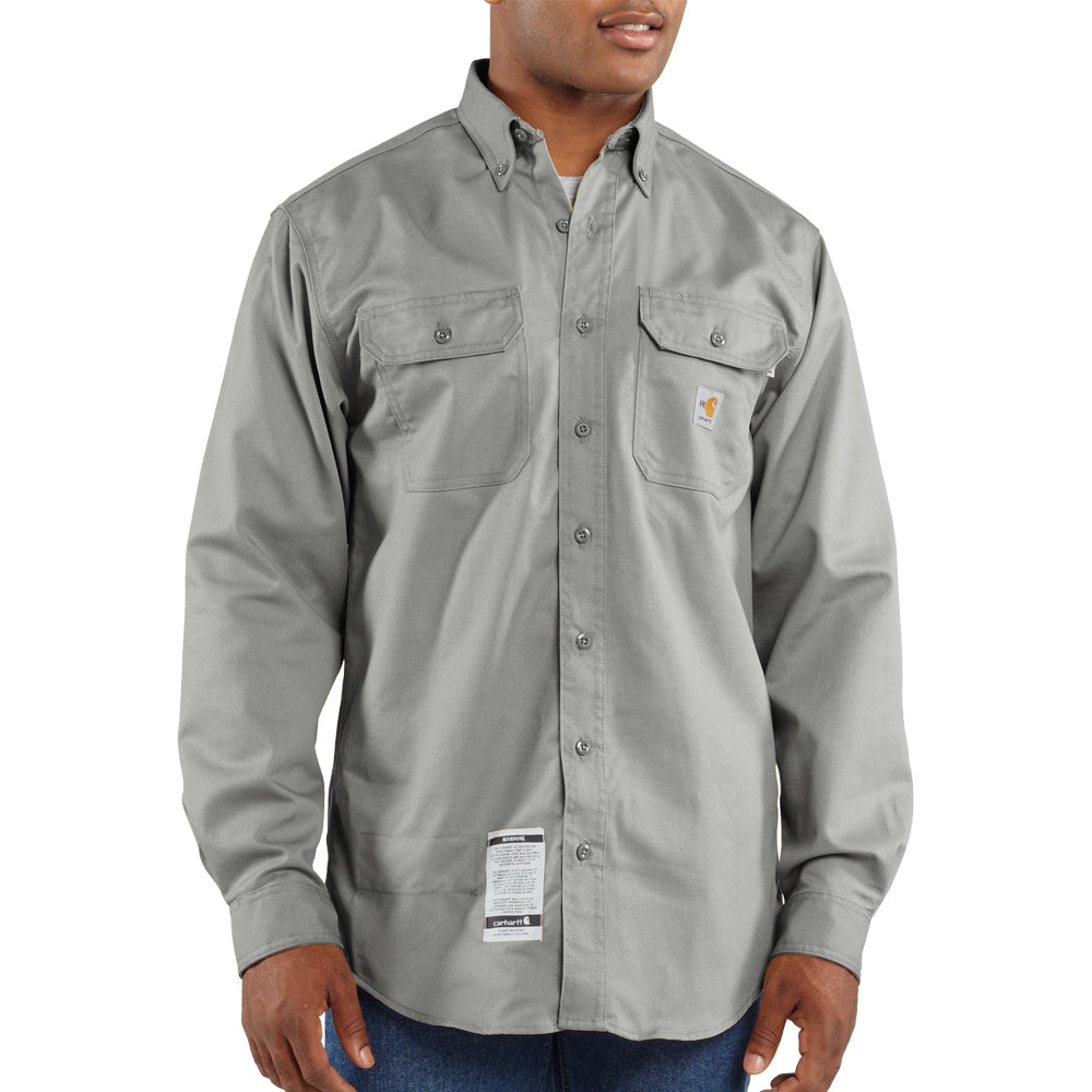 Carhartt Flame Resistant Twill Button-Down Long Sleeve T-Shirt